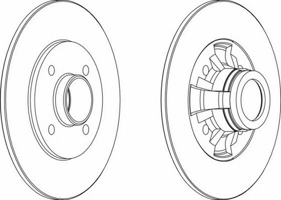Ferodo DDF333 Rear brake disc, non-ventilated DDF333