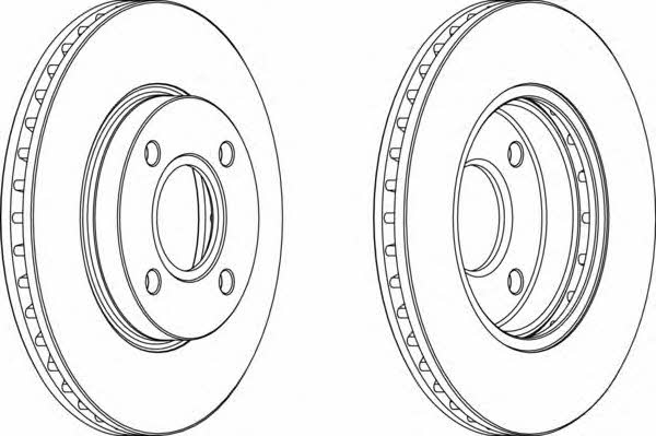 Ferodo DDF364 Front brake disc ventilated DDF364