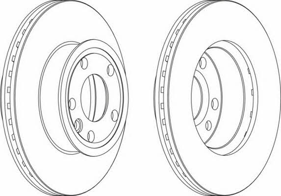 Ferodo DDF427 Front brake disc ventilated DDF427