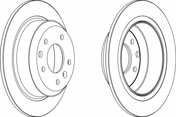 Ferodo DDF441 Rear brake disc, non-ventilated DDF441