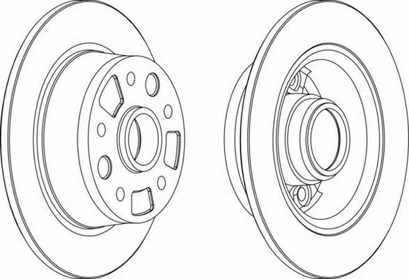 Ferodo DDF456 Rear brake disc, non-ventilated DDF456