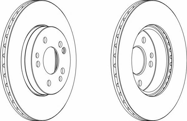 Ferodo DDF457 Front brake disc ventilated DDF457