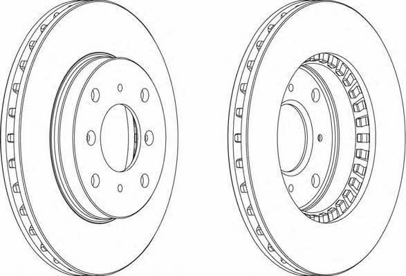 Ferodo DDF511 Front brake disc ventilated DDF511