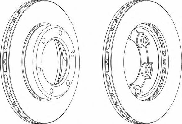 Ferodo DDF701 Front brake disc ventilated DDF701