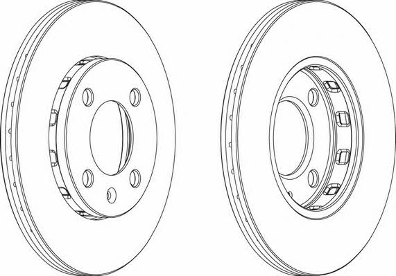 Ferodo DDF812 Front brake disc ventilated DDF812