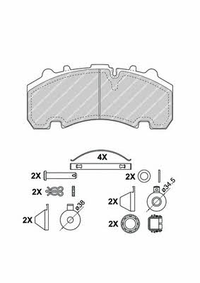 Ferodo FCV4582B FERODO PREMIER disc brake pads, set FCV4582B