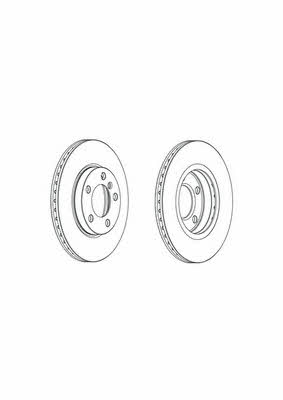 Ferodo DDF2122C Front vented brake disc DDF2122C DDF2122C Ferodo Front vented brake disc