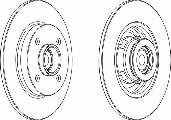 Ferodo DDF1561 Rear brake disc, non-ventilated DDF1561