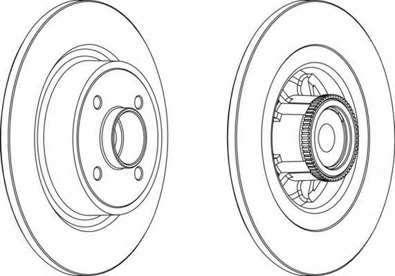 Ferodo DDF1641 Rear brake disc, non-ventilated DDF1641