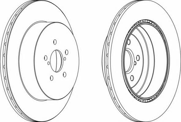 Ferodo DDF1750 Rear ventilated brake disc DDF1750