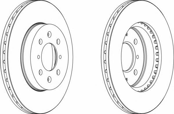 Ferodo DDF261 Front brake disc ventilated DDF261