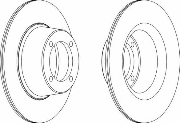 Ferodo DDF274 Unventilated front brake disc DDF274