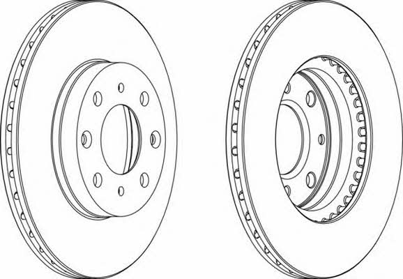 Ferodo DDF377 Front brake disc ventilated DDF377