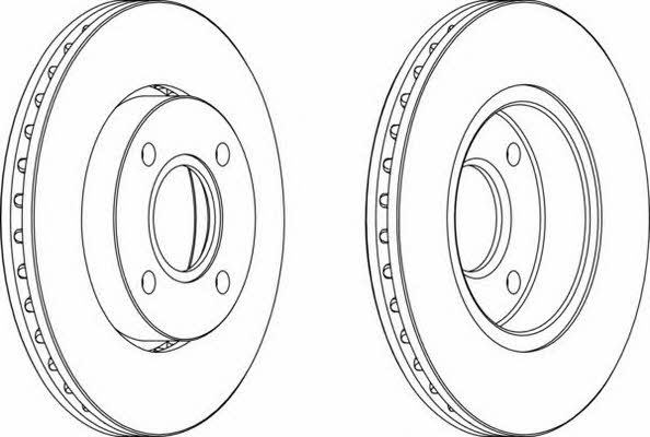 Ferodo DDF423 Front brake disc ventilated DDF423