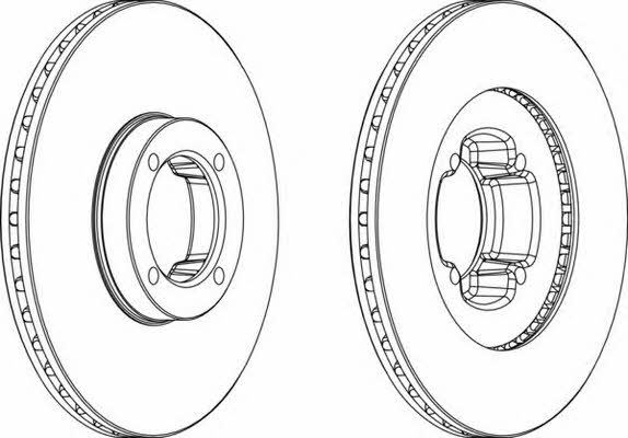 Ferodo DDF610 Front brake disc ventilated DDF610