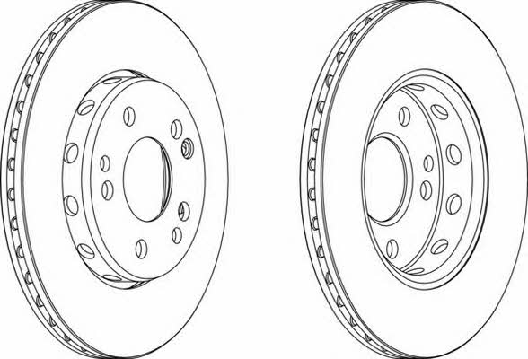 Ferodo DDF728 Front brake disc ventilated DDF728