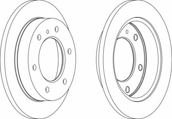 Ferodo DDF786 Rear brake disc, non-ventilated DDF786