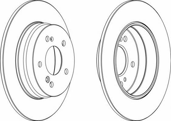 Ferodo DDF819 Rear brake disc, non-ventilated DDF819