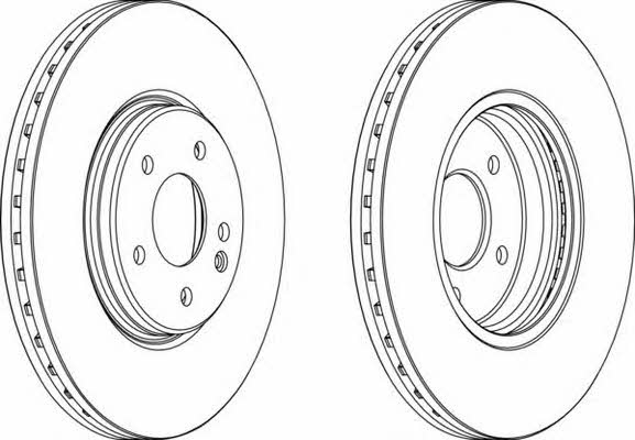 Ferodo DDF964 Front brake disc ventilated DDF964