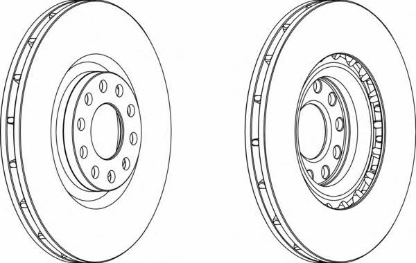 Ferodo DDF1166 Front brake disc ventilated DDF1166