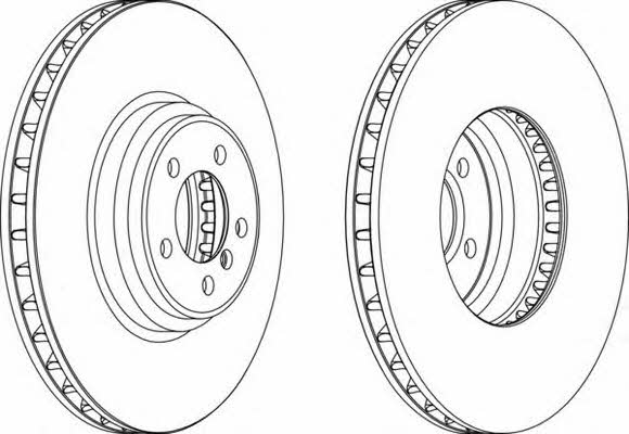 Ferodo DDF1246C Front brake disc ventilated DDF1246C