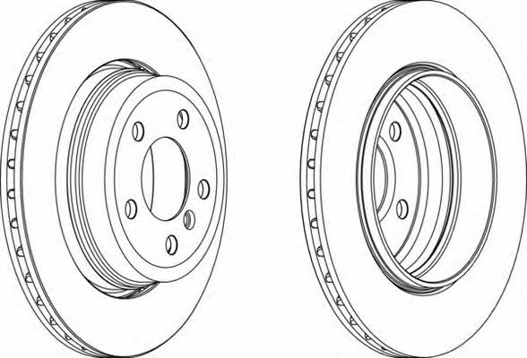 Ferodo DDF1297 Rear ventilated brake disc DDF1297