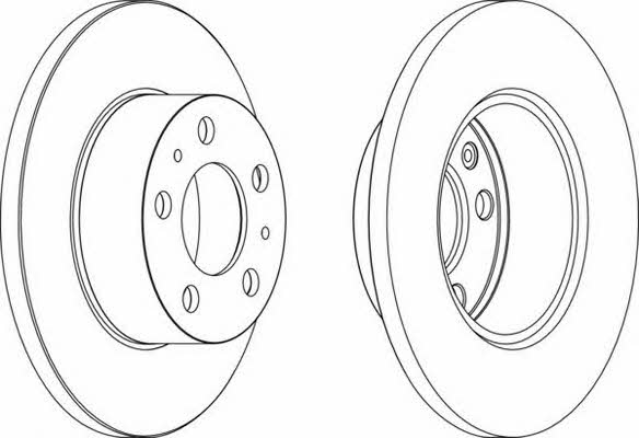 Ferodo DDF136 Unventilated front brake disc DDF136