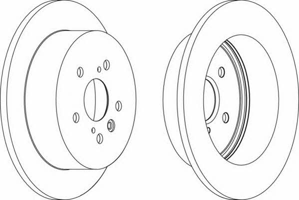 Ferodo DDF1380 Rear brake disc, non-ventilated DDF1380