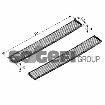 Fiaam PC8269-2 Cabin filter PC82692 PC82692 Fiaam Cabin filter
