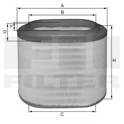 Fil filter HP 2561 Air filter HP2561