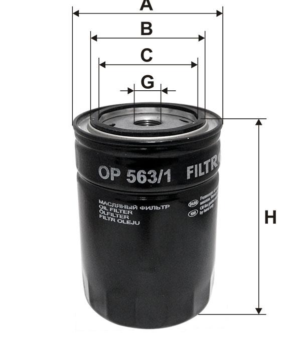 Oil Filter Filtron OP 563&#x2F;1