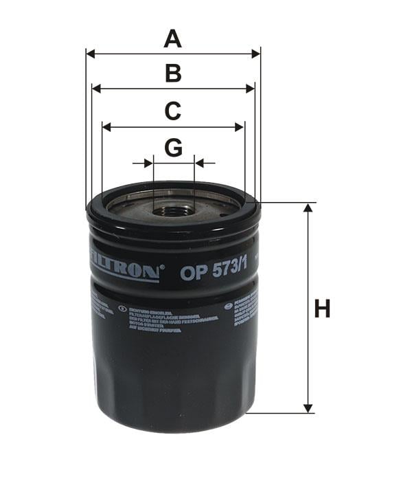 Oil Filter Filtron OP 573/1