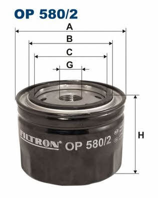 Oil Filter Filtron OP 580/2