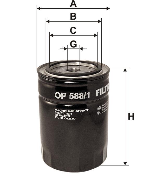 Oil Filter Filtron OP 588&#x2F;1