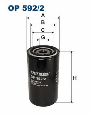 Oil Filter Filtron OP 592/2