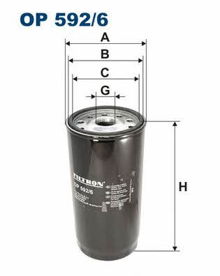 Oil Filter Filtron OP 592/6