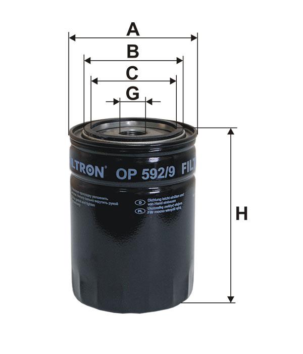 Oil Filter Filtron OP 592/9