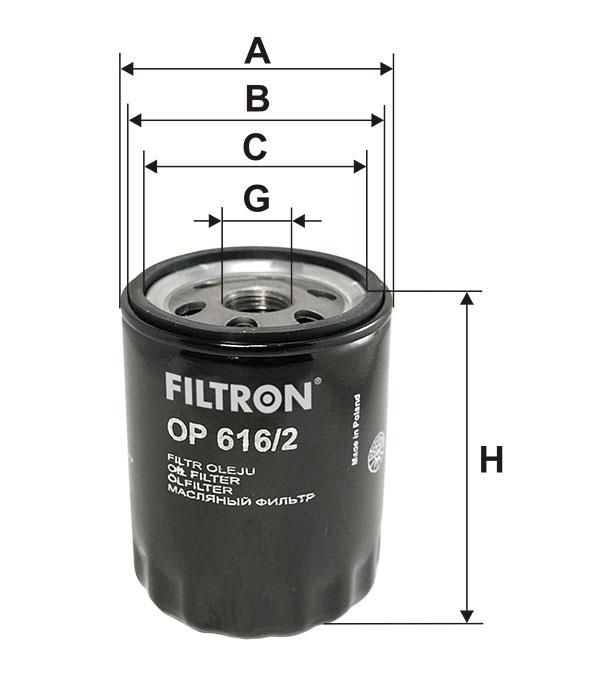 Oil Filter Filtron OP 616&#x2F;2