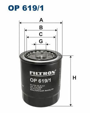 Oil Filter Filtron OP 619&#x2F;1