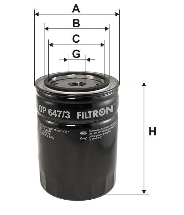 Oil Filter Filtron OP 647&#x2F;3