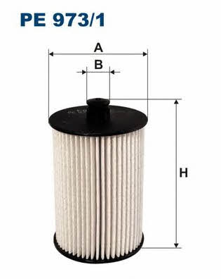 Fuel filter Filtron PE 973/1