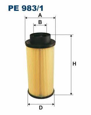 Fuel filter Filtron PE 983/1