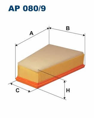 Air filter Filtron AP 080/9