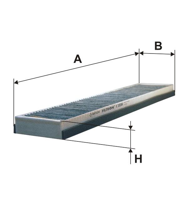 Cabin filter with activated carbon Filtron K 1008A