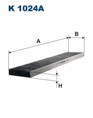 Cabin filter with activated carbon Filtron K 1024A