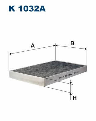 Cabin filter with activated carbon Filtron K 1032A