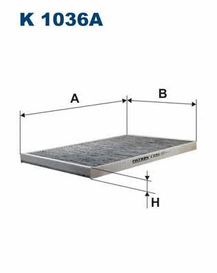 Cabin filter with activated carbon Filtron K 1036A