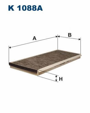 Cabin filter with activated carbon Filtron K 1088A