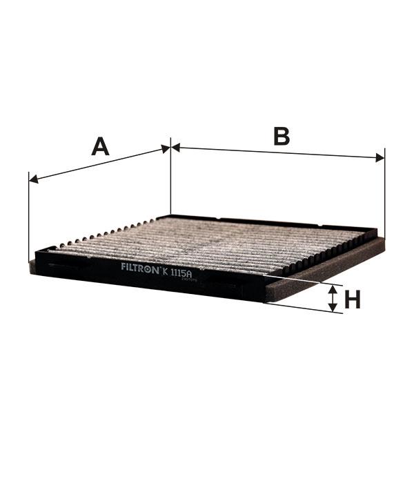 Cabin filter with activated carbon Filtron K 1115A