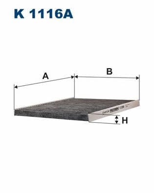 Cabin filter with activated carbon Filtron K 1116A